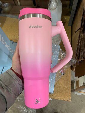 40 oz Leak Proof Insulated Coffee Tumbler (Dark & Light Pink - B0F74B1PH9)